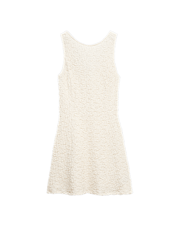 Cotton Rich Textured Mini Column Dress
