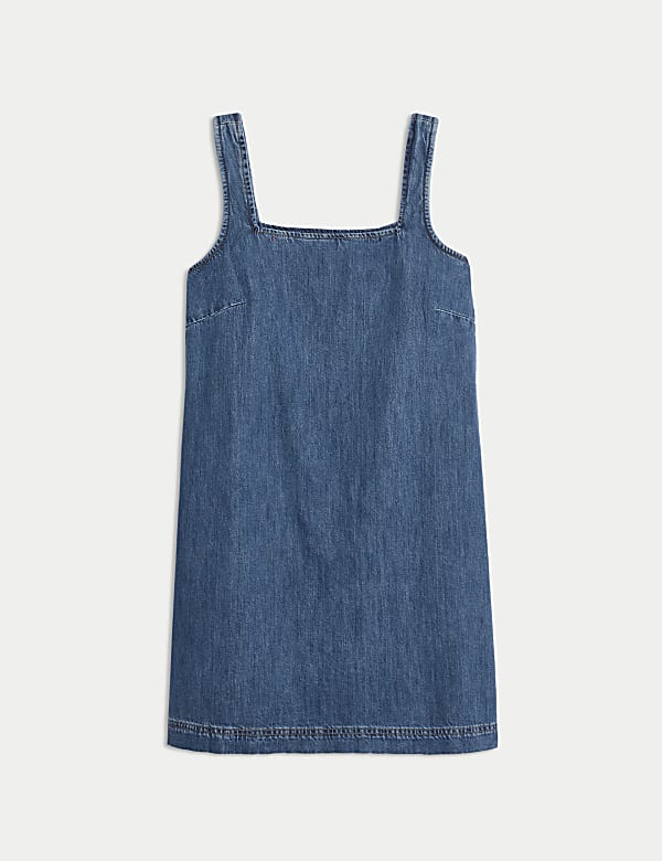 Pure Cotton Denim Mini Shift Dress - SE