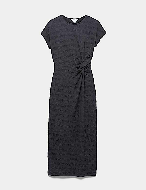 שמלת מידי בעלת מרקם בגזרה ישרה - IL