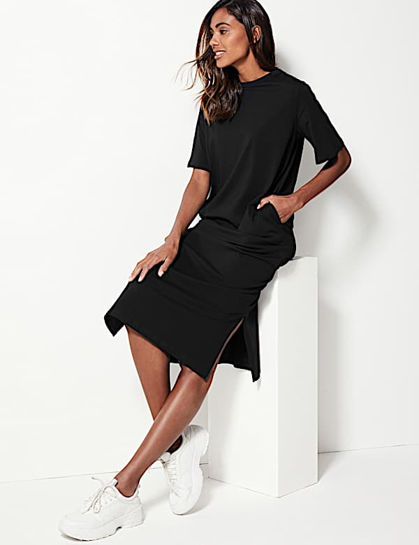 Pure Cotton T-Shirt Midi Dress