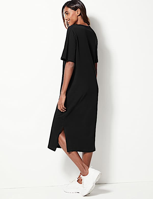 Pure Cotton T-Shirt Midi Dress