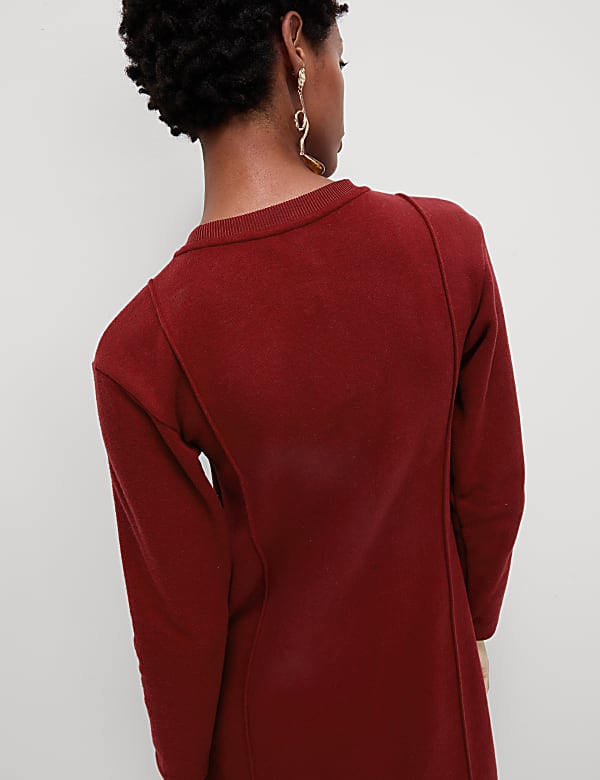 Jersey Round Neck Midi Column Dress