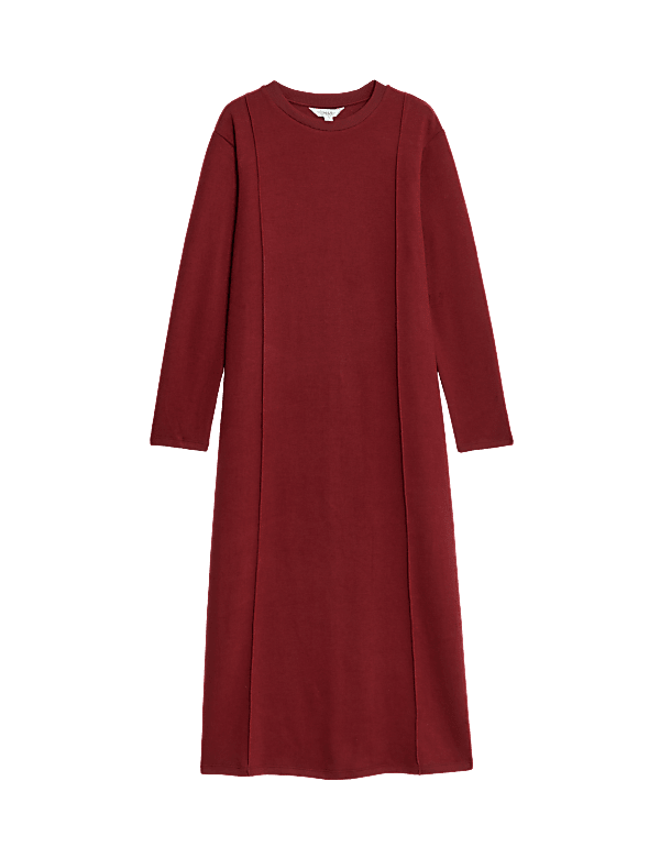 Jersey Round Neck Midi Column Dress