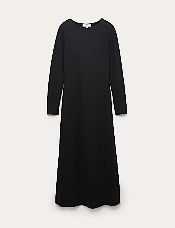 Robe midi coupe droite confortable en coton - LU