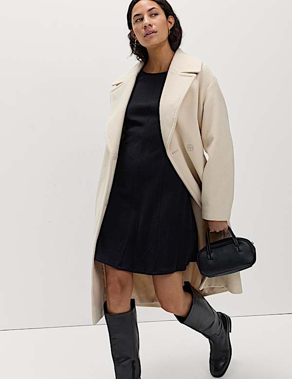 Jersey Round Neck Mini Skater Dress - CA