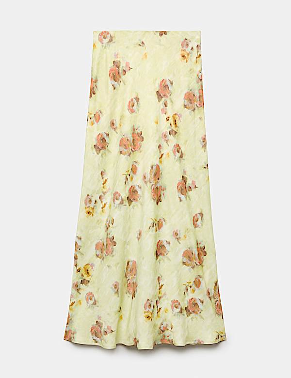 Floral Maxi A-Line Skirt - JP