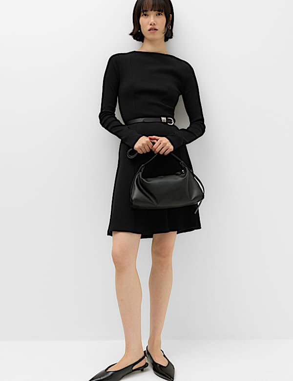 Jersey Mini Skater Dress - AL
