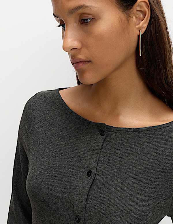 Jersey Drop Waist Mini Skater Dress - US