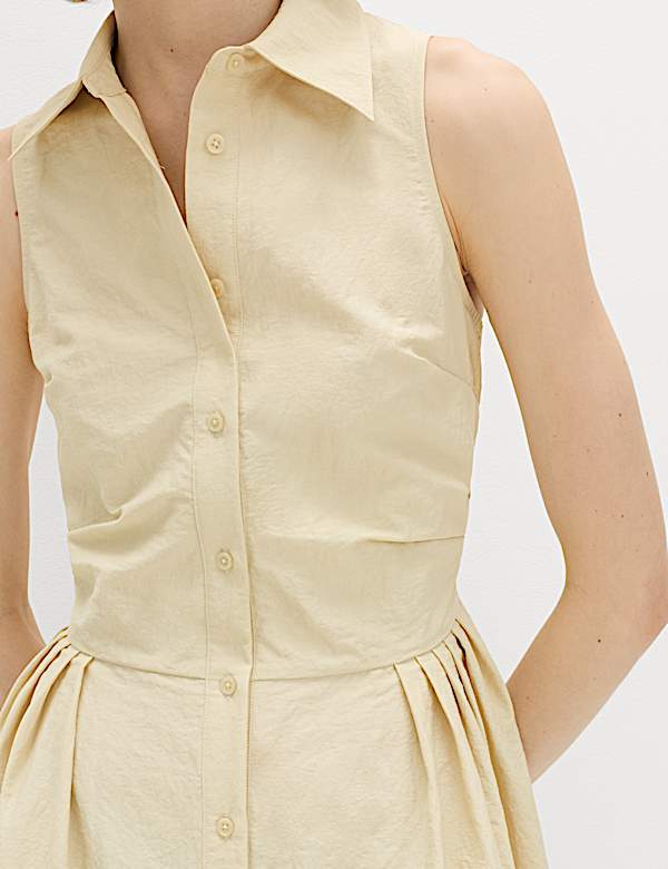 Button Through Midi Shirt Dress - NZ