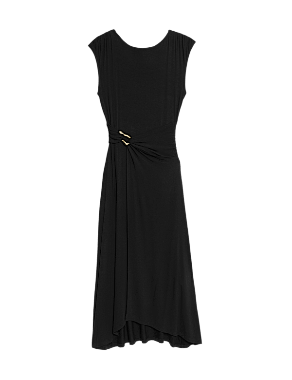 Jersey Twist Front Midaxi Dress