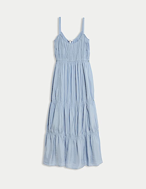 Pintuck Maxi Relaxed Tiered Cami Dress - JE