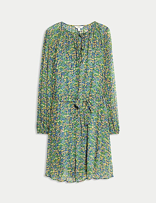 Floral V-Neck Mini Relaxed Smock Dress - PT