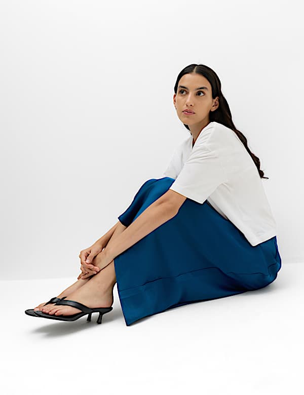 Rok Slip Midi Satin - ID