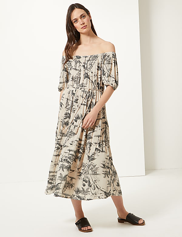 Marks and spencer leaf print dress store
