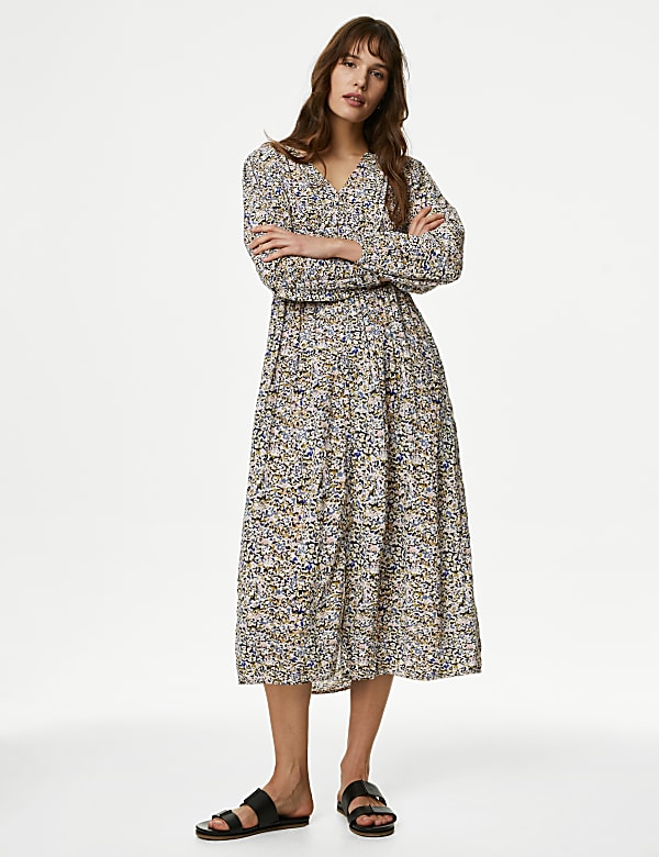 Gingham tea dress top