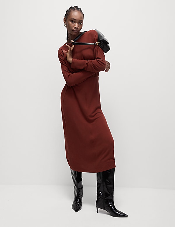 Jersey Midi Column Dress