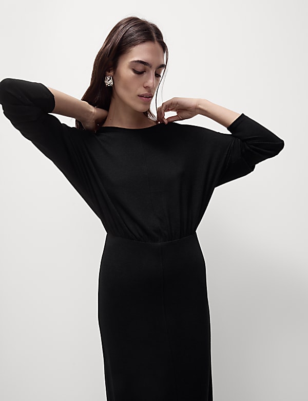 Jersey Midi Column Dress