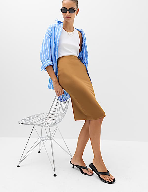Jersey Midi Pencil Skirt - MX