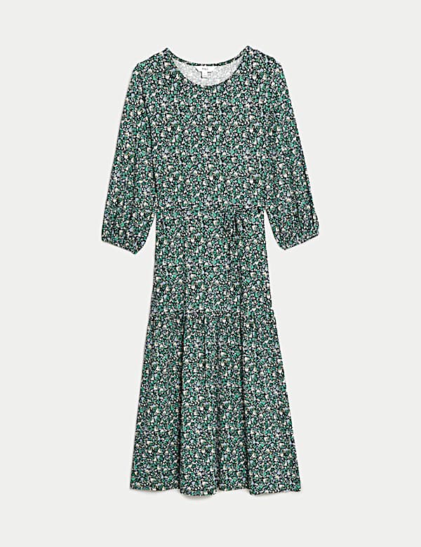 Jersey Printed Midi Tea Dress - US