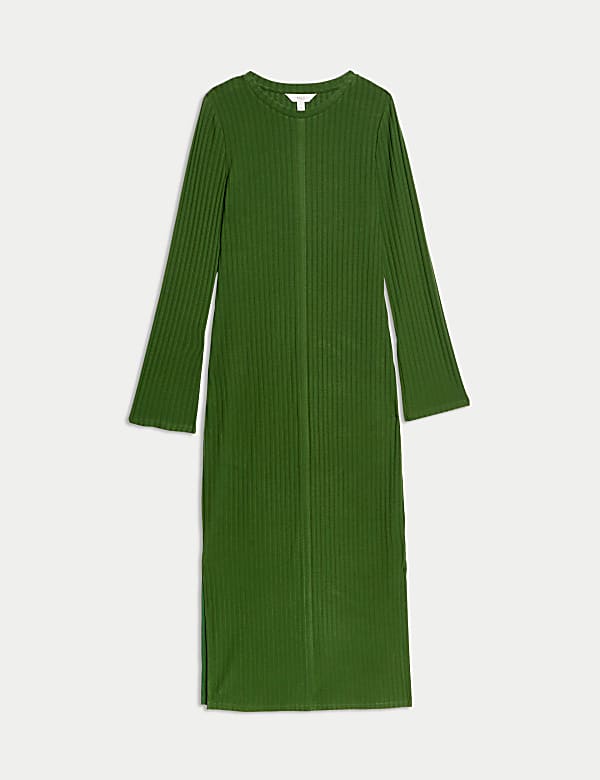Round Neck Midi Column Dress - BE
