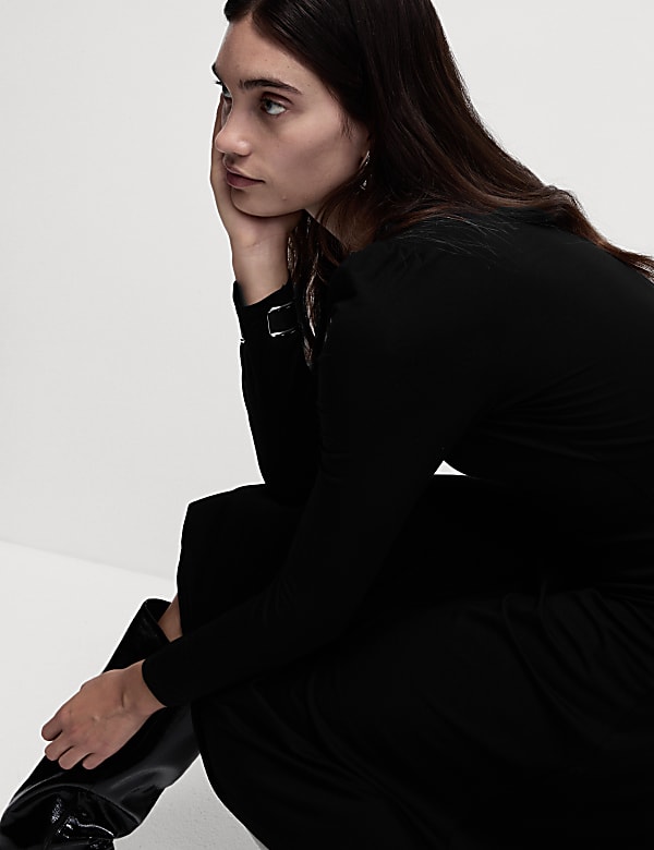 Jersey Midi Column Dress