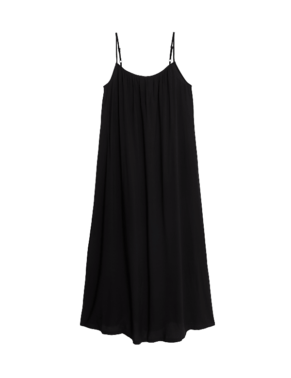 Square Neck Strappy Midi Cami Slip Dress