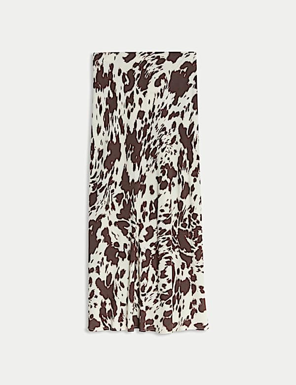 Animal Print Midaxi Slip Skirt - GR