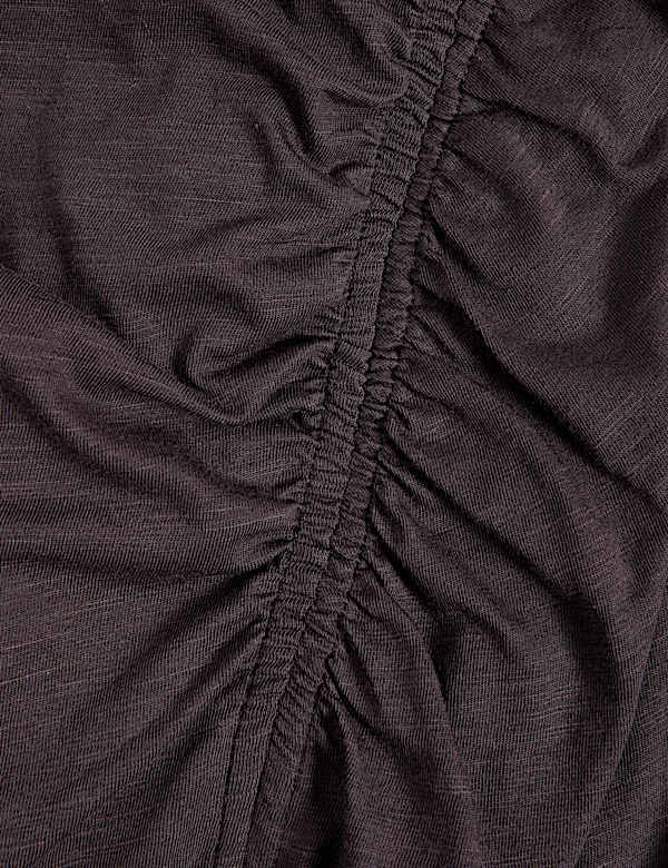 Jersey Ruched Midi Column Dress