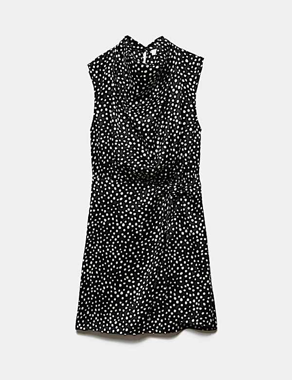 Satin Polka Dot Mini Bodycon Dress - VN