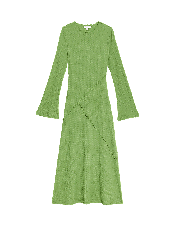 Jersey Textured Midaxi Relaxed Skater Dress
