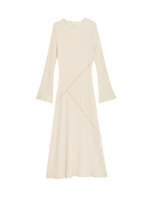 Jersey Textured Midaxi Relaxed Skater Dress