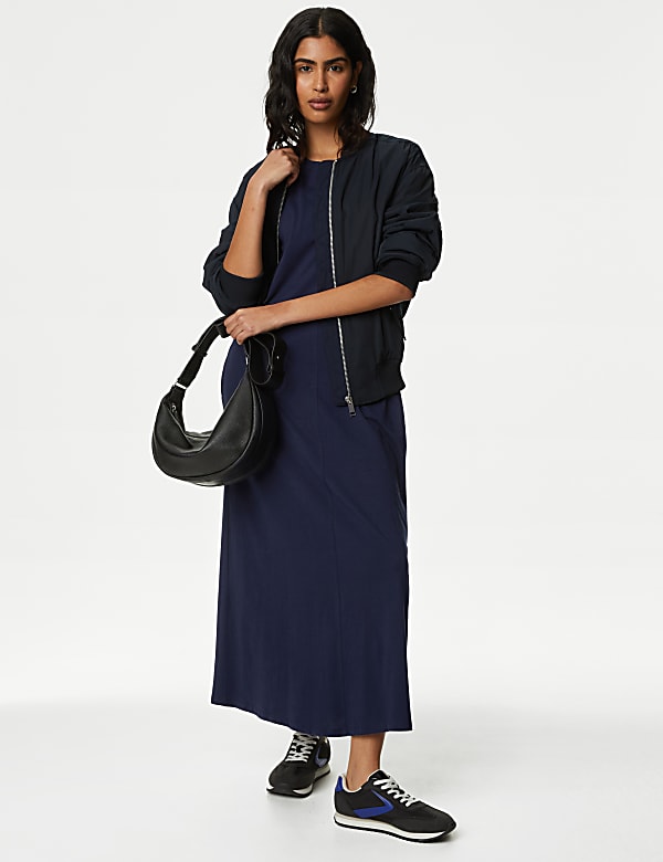 Pure Cotton Midi T-Shirt Dress