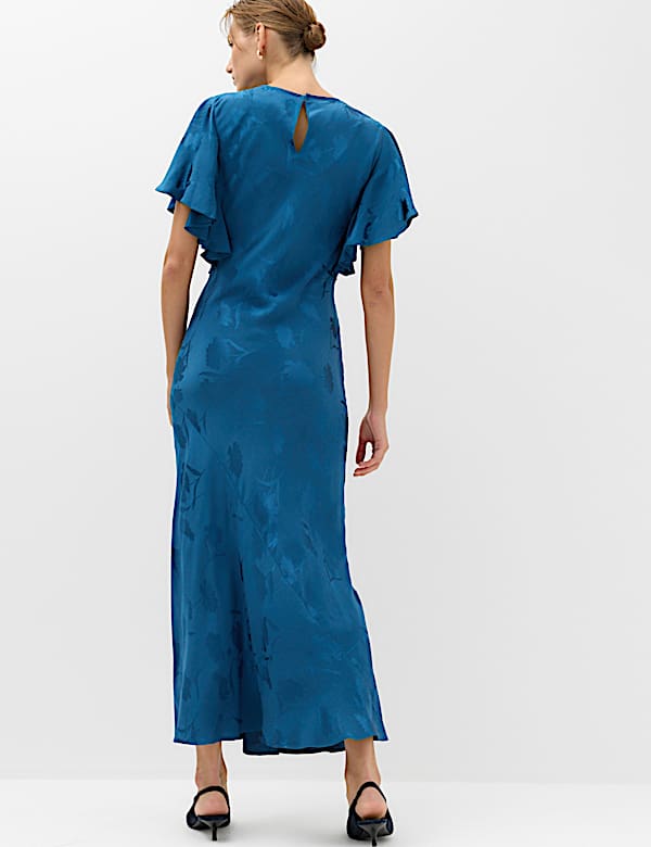 Satin Jacquard Midaxi Column Dress