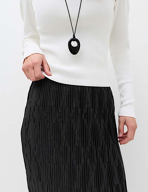 Plisse Midi Column Skirt - TW