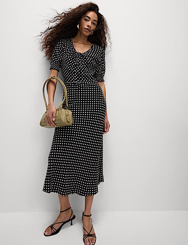 Polka Dot Midaxi Tea Dress - IS