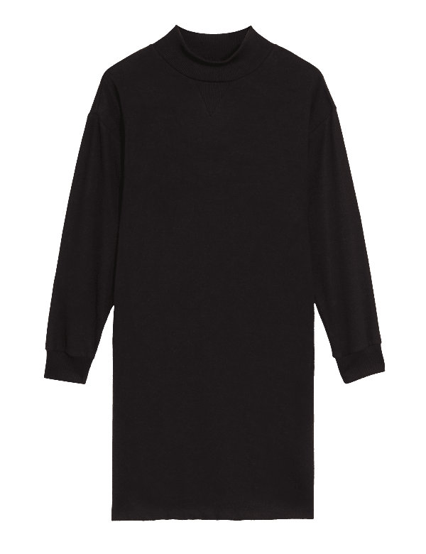High Neck Knee Length Jumper Dress