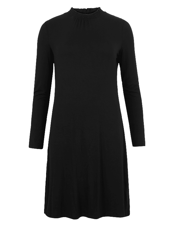 Jersey Long Sleeve Swing Dress