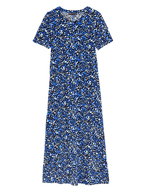 Pure Cotton Printed Midaxi T-Shirt Dress