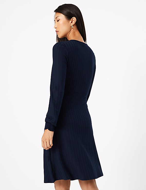 Buy Ribbed Fit & Flare Dress at Marks & Spencer