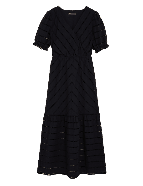 ME&ME COUTURE 黒ベスト Buy Pure Cotton Broderie Midaxi Wrap Dress at Marks & Spencer