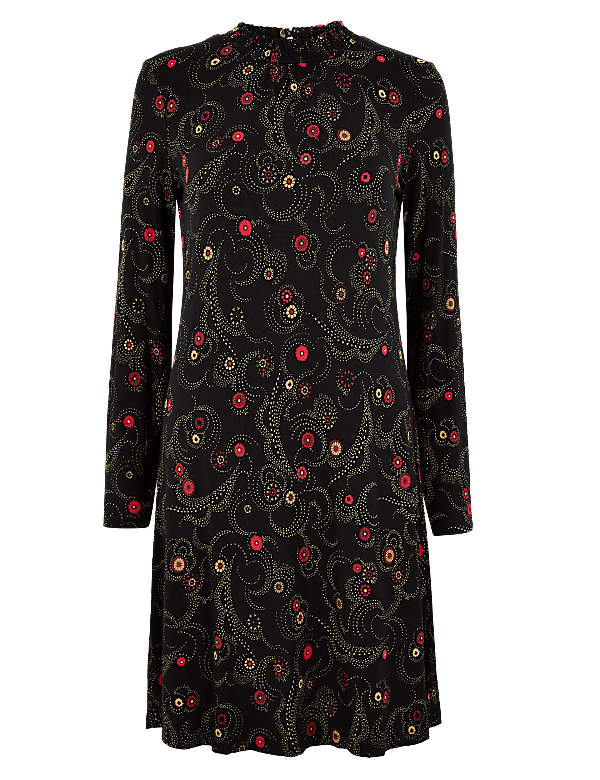 Swirl Print Swing Dress