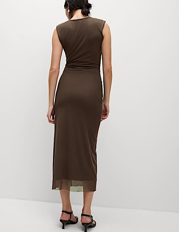 Přil&eacute;hav&eacute; midaxi &scaron;aty se s&iacute;ťovinou a stažen&iacute;m - CZ