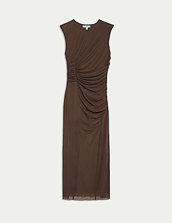 Přil&eacute;hav&eacute; midaxi &scaron;aty se s&iacute;ťovinou a stažen&iacute;m - CZ