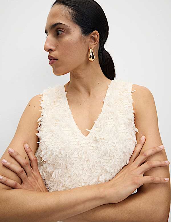 Embellished Mini Dress