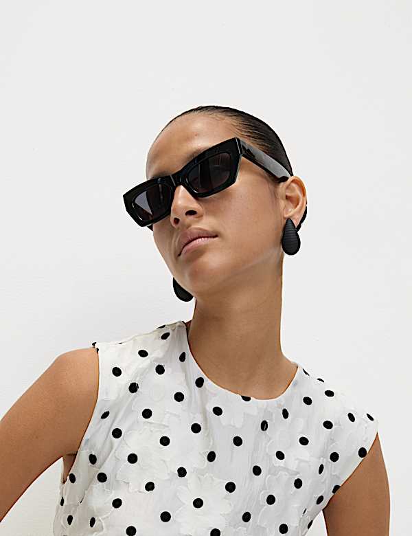 Polka Dot Mini Shift Dress - EE