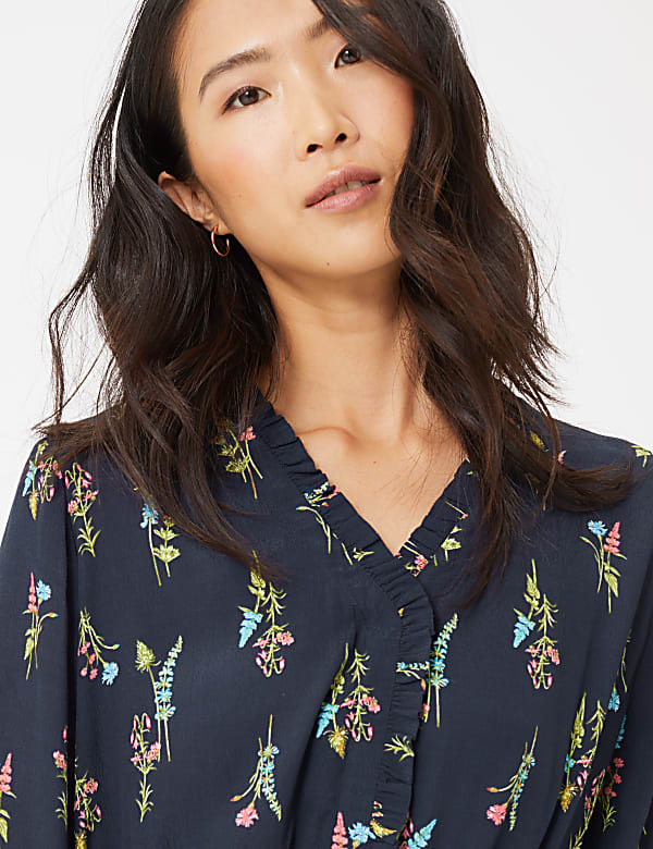 Floral Print Waisted Mini Dress