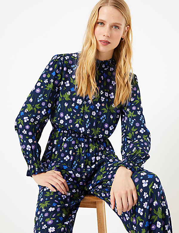 Marks and spencer floral jumpsuit discount