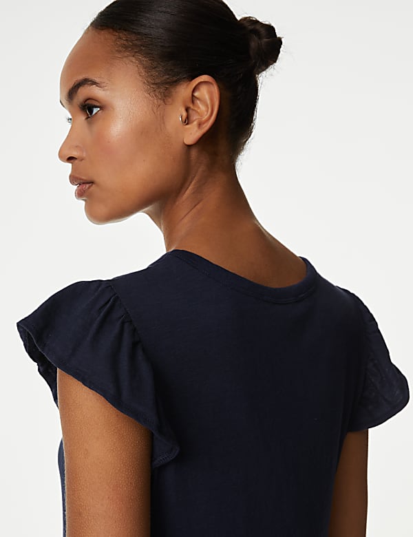 Pure Cotton Jersey Midi Tiered Dress