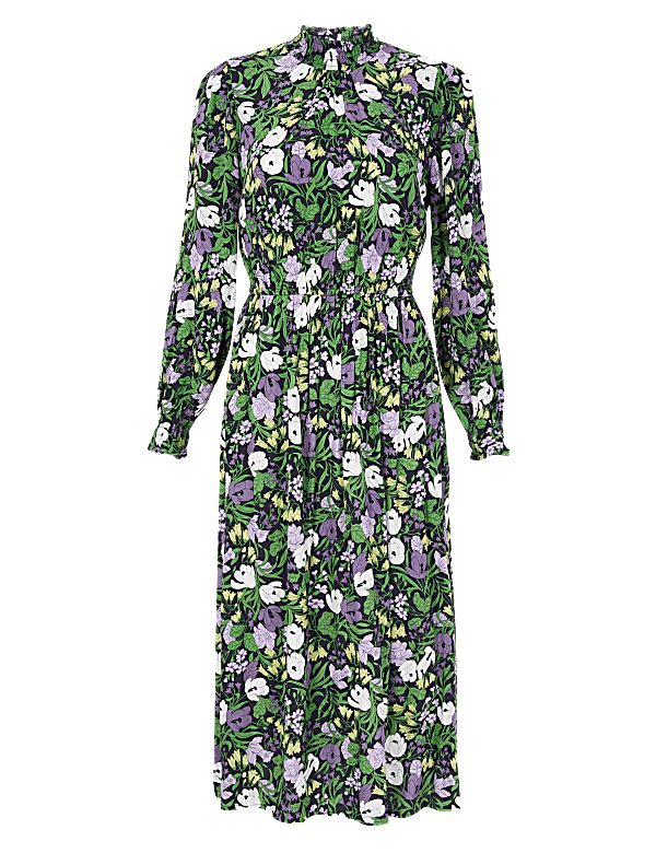 Floral Waisted Midi Dress