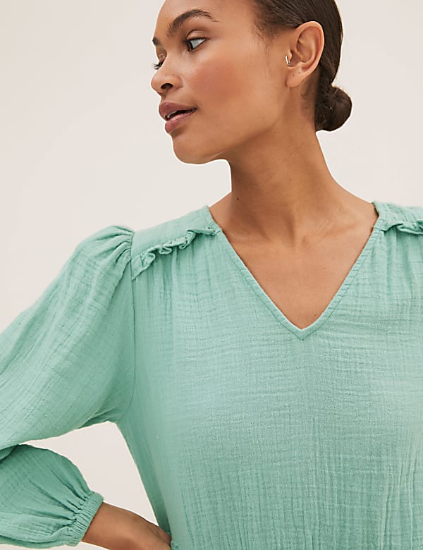 Pure Cotton Ruffle Mini Tiered Dress